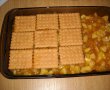 Desert prajitura cu mere, biscuiti si budinca (fara coacere)-9