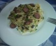 Spaghete cu ciuperci si carnati afumati-11