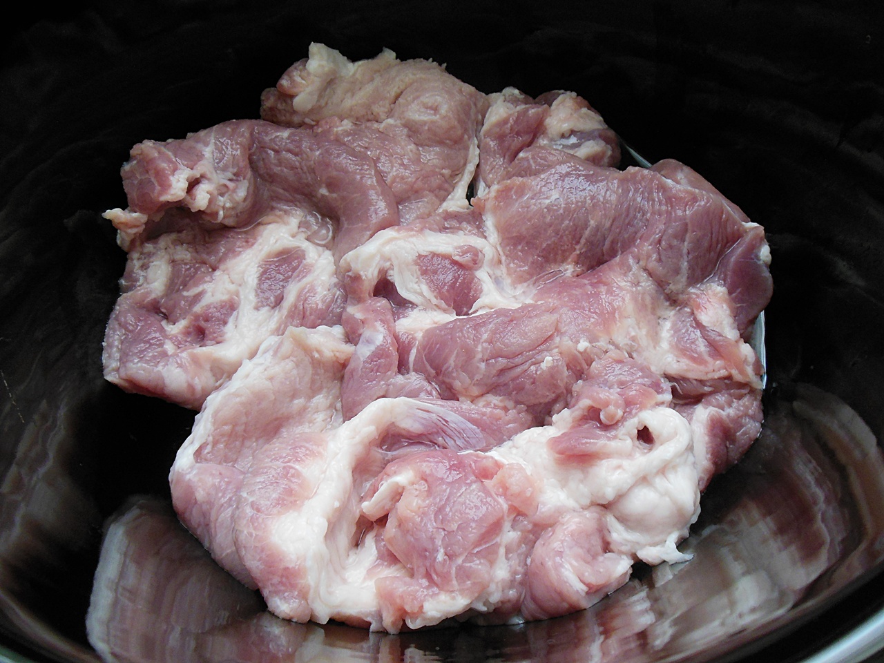 Ceafa de porc cu ciuperci la slow cooker Crock-Pot 4,7 L
