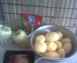 Muschiulet afumat de porc cu cartofi si ciuperci la cuptor-1