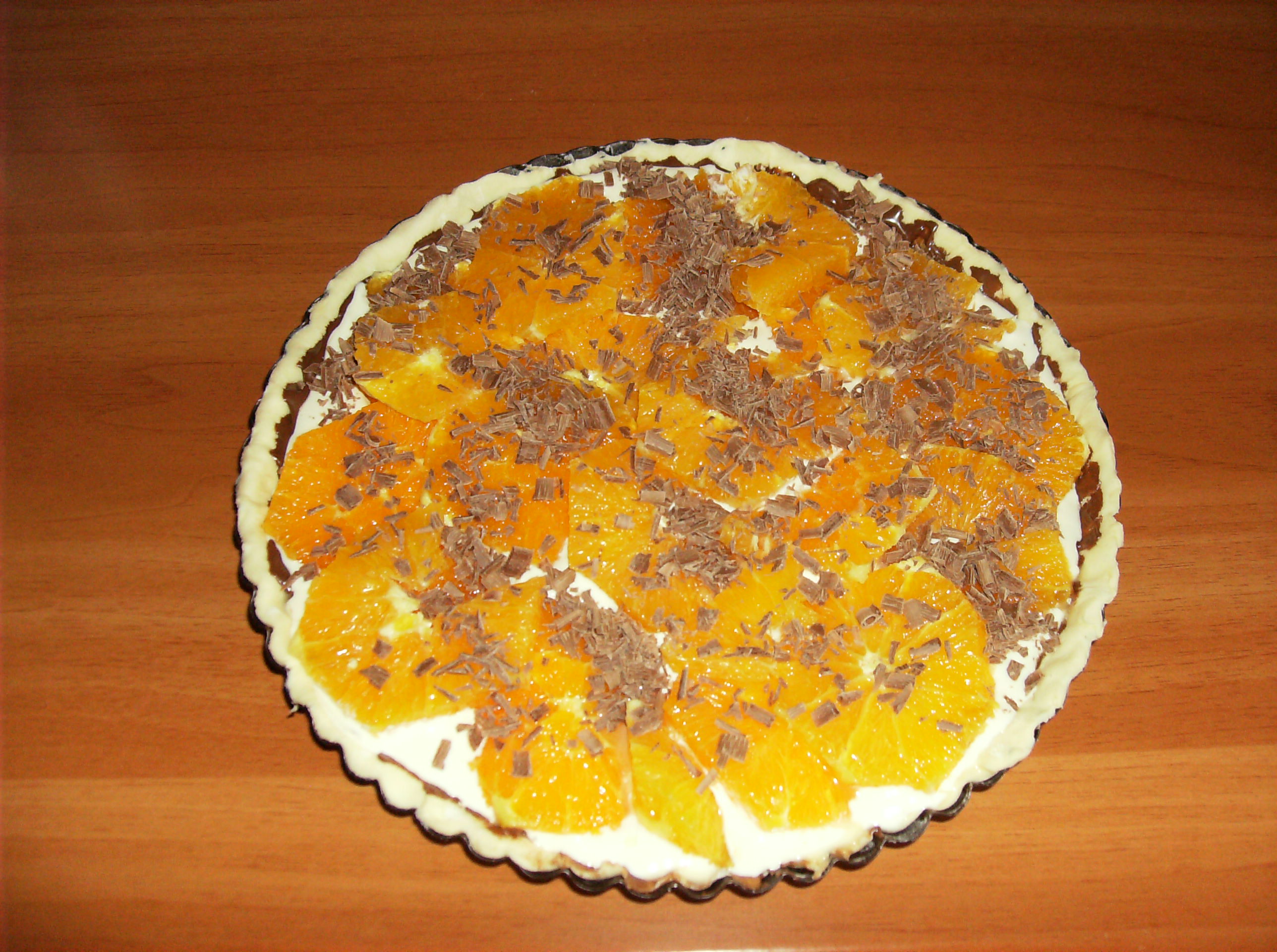 Tartă cu portocale și ciocolată