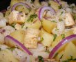 Salată caldă cu paste, cartofi şi tofu-10