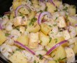 Salată caldă cu paste, cartofi şi tofu-11