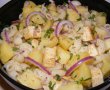 Salată caldă cu paste, cartofi şi tofu-14