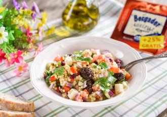 Salata cu couscous israelian si gorgonzola Bergader by Delaco