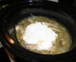 Ciulama de ciuperci cu mazare si muschiulet de pui la slow cooker Crock-Pot-8