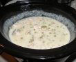 Ciulama de ciuperci cu mazare si muschiulet de pui la slow cooker Crock-Pot-10