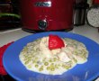 Ciulama de ciuperci cu mazare si muschiulet de pui la slow cooker Crock-Pot-13