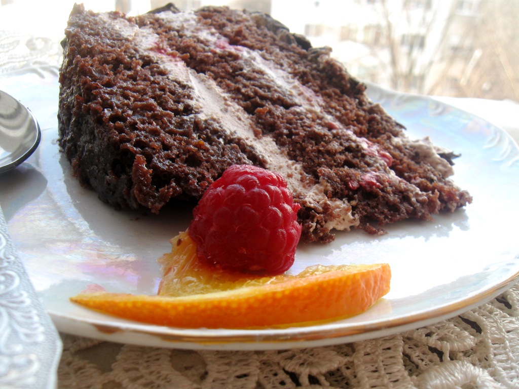Tort Eva (cu zmeura, portocala si ciocolata)
