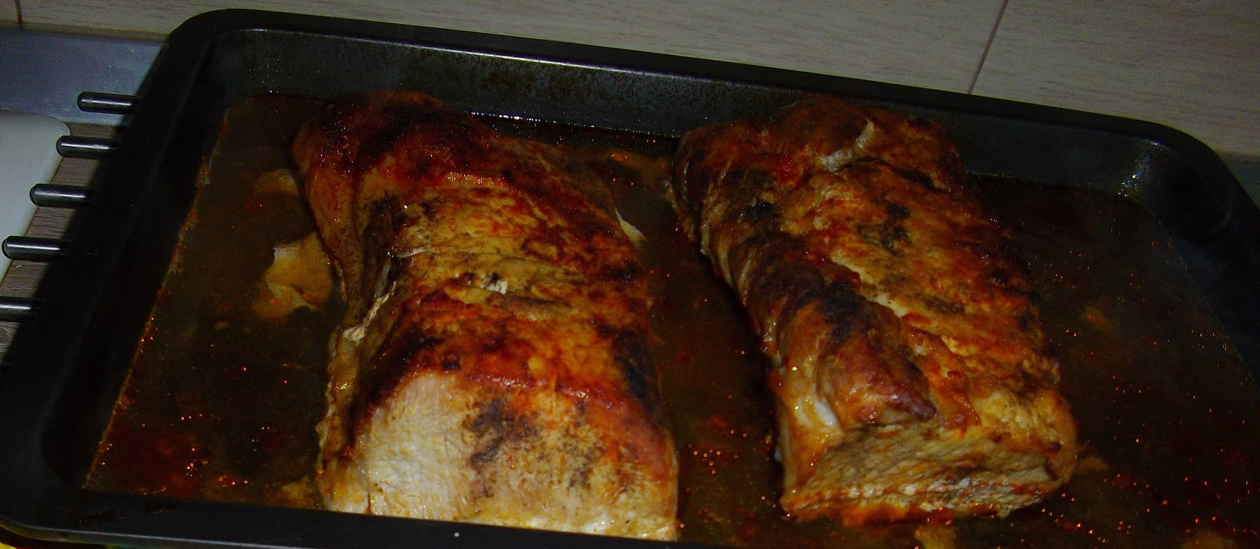 File de porc in crusta