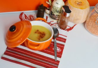 Supa crema de dovleac cu linte rosie