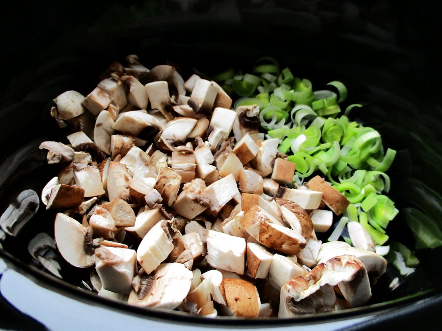 Supa picanta de ciuperci si branza tofu la slow cooker Crock-Pot 4,7 L