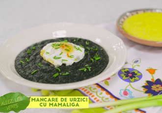Mancare delicioasa de urzici cu mamaliguta, reteta video