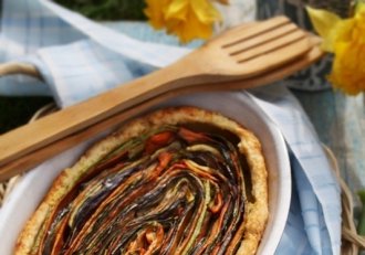 Tarta spiralata cu legume...de post