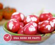 Oua rosii de Pasti decorate cu frunzulite-0