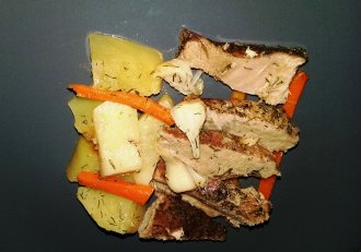 Friptura de vitel cu legume