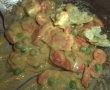 Piept de pui in crusta de fulgi de orez cu legume la cuptor-9