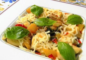 Tortellini cu carne si ardei
