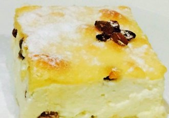 Prajitura cu branza dulce si stafide