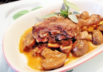 Pulpe de rata, ceapa si ciuperci