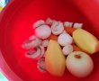 Mancare de ciuperci cu mazare si cartofi-3