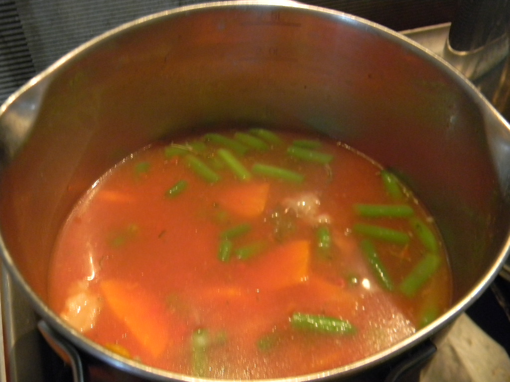 Supa cu tortellini si fasole verde