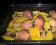 Ciocanele invelite in bacon cu cartofi la cuptor-1
