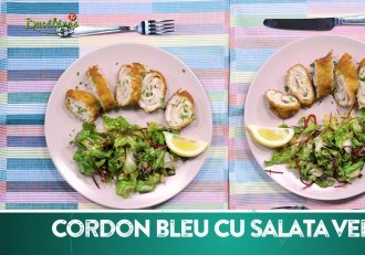 Cordon bleu cu salata verde