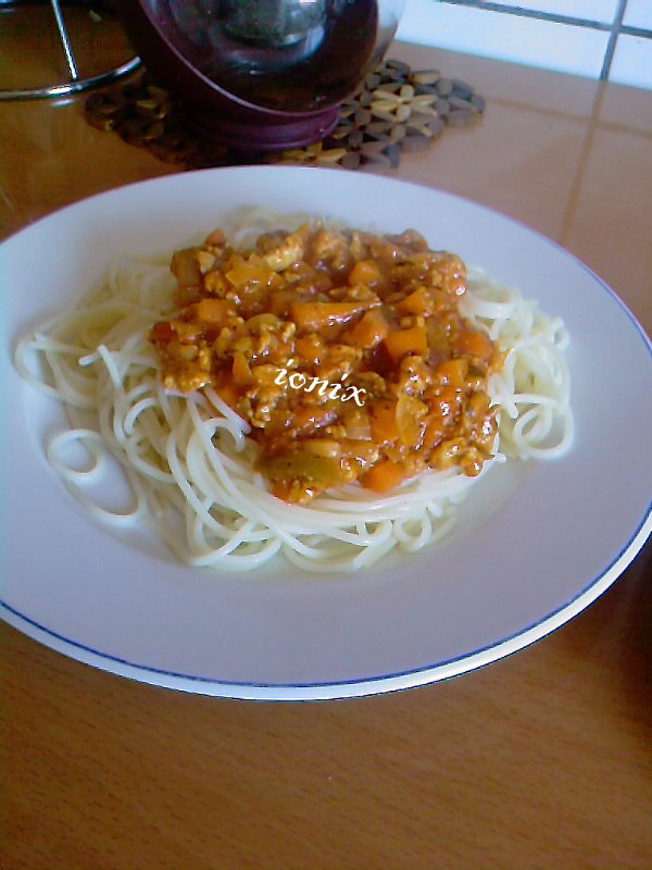 Spaghetti Ionixese con pollo