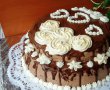 Desert tort cu crema de ciocolata neagra si alba si afine - Reteta nr. 600-8