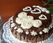 Desert tort cu crema de ciocolata neagra si alba si afine - Reteta nr. 600-9