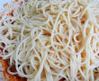 Spaghete cu carne de porc, legume mexicane si sos de rosii-6