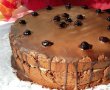 Desert tort cu crema de ciocolata si dulceata de cirese amare-13