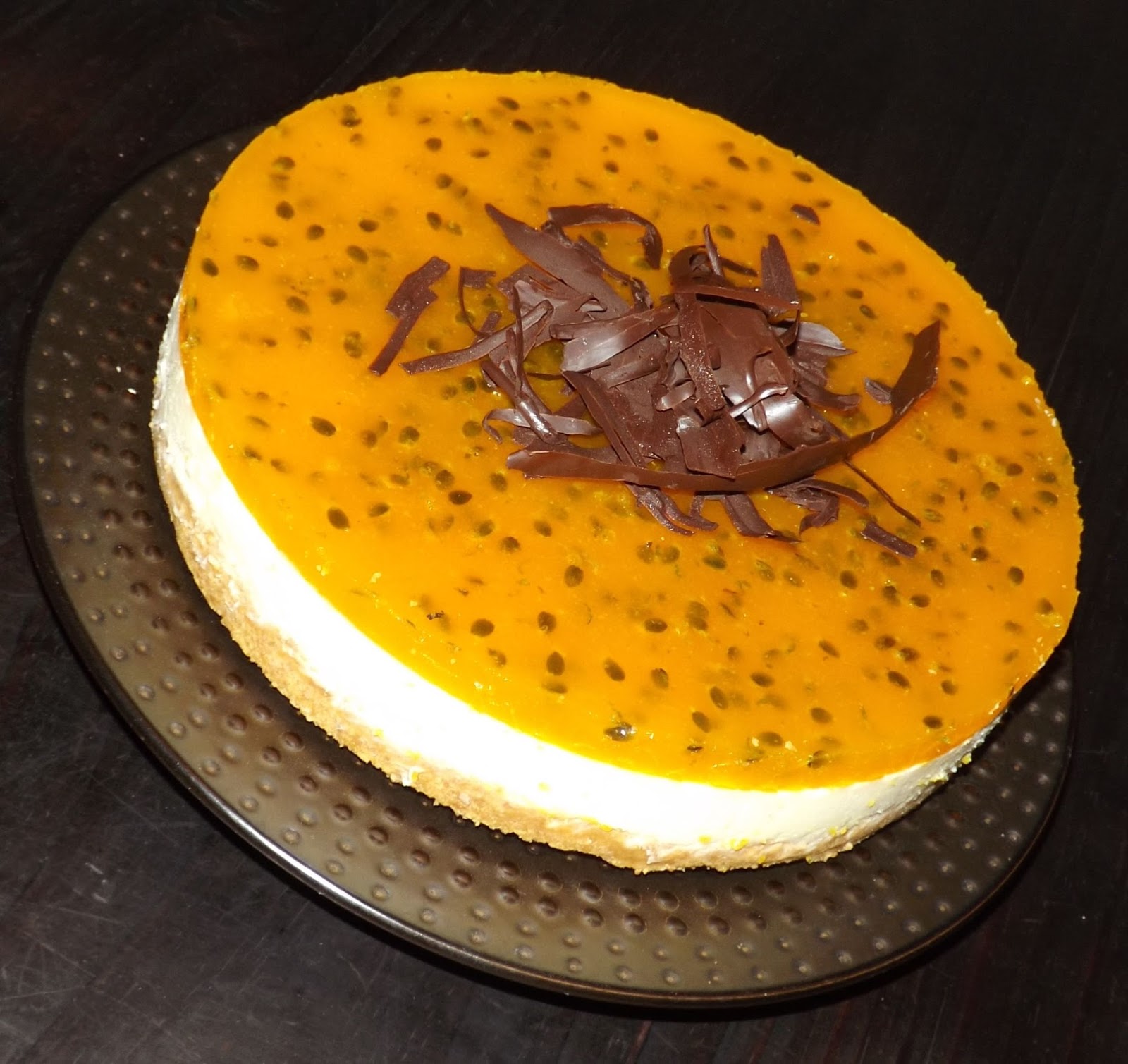 Desert cheesecake cu jeleu de fructul pasiunii (maracuya)