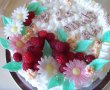Desert tort-Cos cu flori si zmeura-6