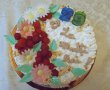 Desert tort-Cos cu flori si zmeura-9