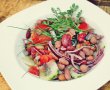 Salata cu fasole alba, rosie, naut si legume de sezon-8