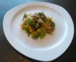 Salata de ananas macerata in suc de lime, stil ceviche acompaniata de palmito, pui si salata verde-1