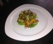 Salata de ananas macerata in suc de lime, stil ceviche acompaniata de palmito, pui si salata verde-2