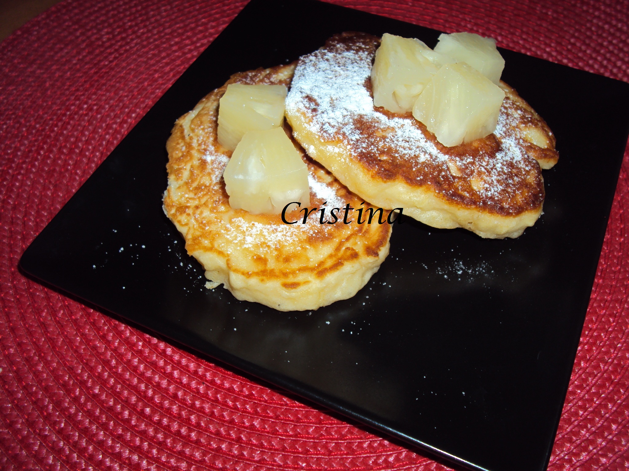 Desert pancakes cu ananas