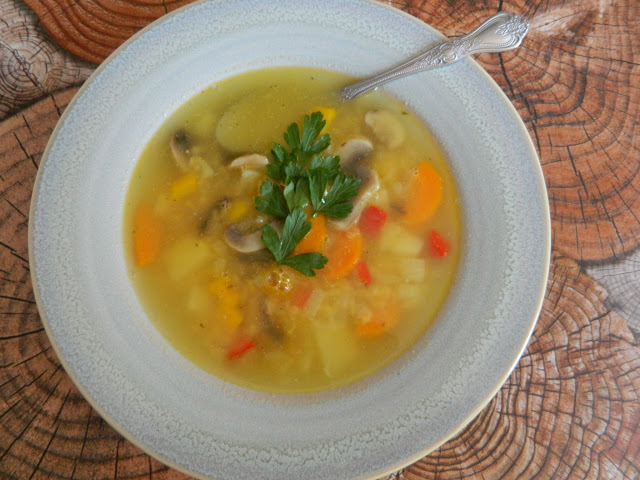 Supa de linte cu ciuperci