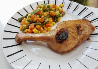 Pulpe de rata la cuptor cu busuioc si usturoi
