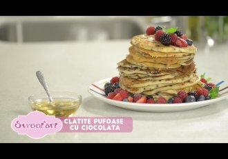 Desert clatite pufoase reteta cu ciocolata