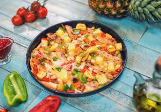 Pizza Hawaii cu blat Alka Pizza Casei
