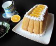 Desert tort cu piscoturi, crema de portocale si fructe tropicale-4