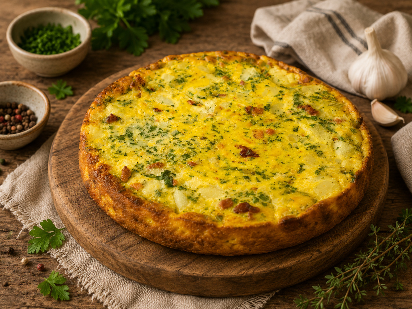 Aperitiv fritatta cu cartofi