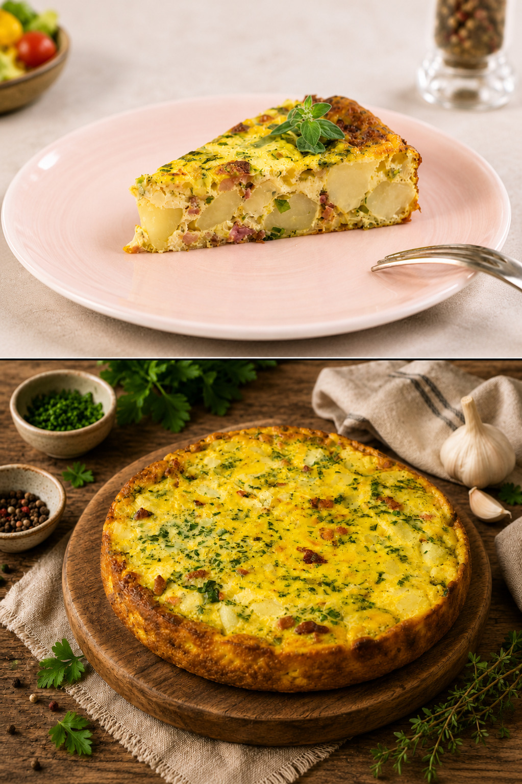 Aperitiv fritatta cu cartofi