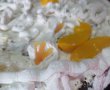 Desert tort cu crema de iaurt si fructe ( din compot )-7