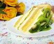 Desert tort cu crema de vanilie, kiwi si ananas-6