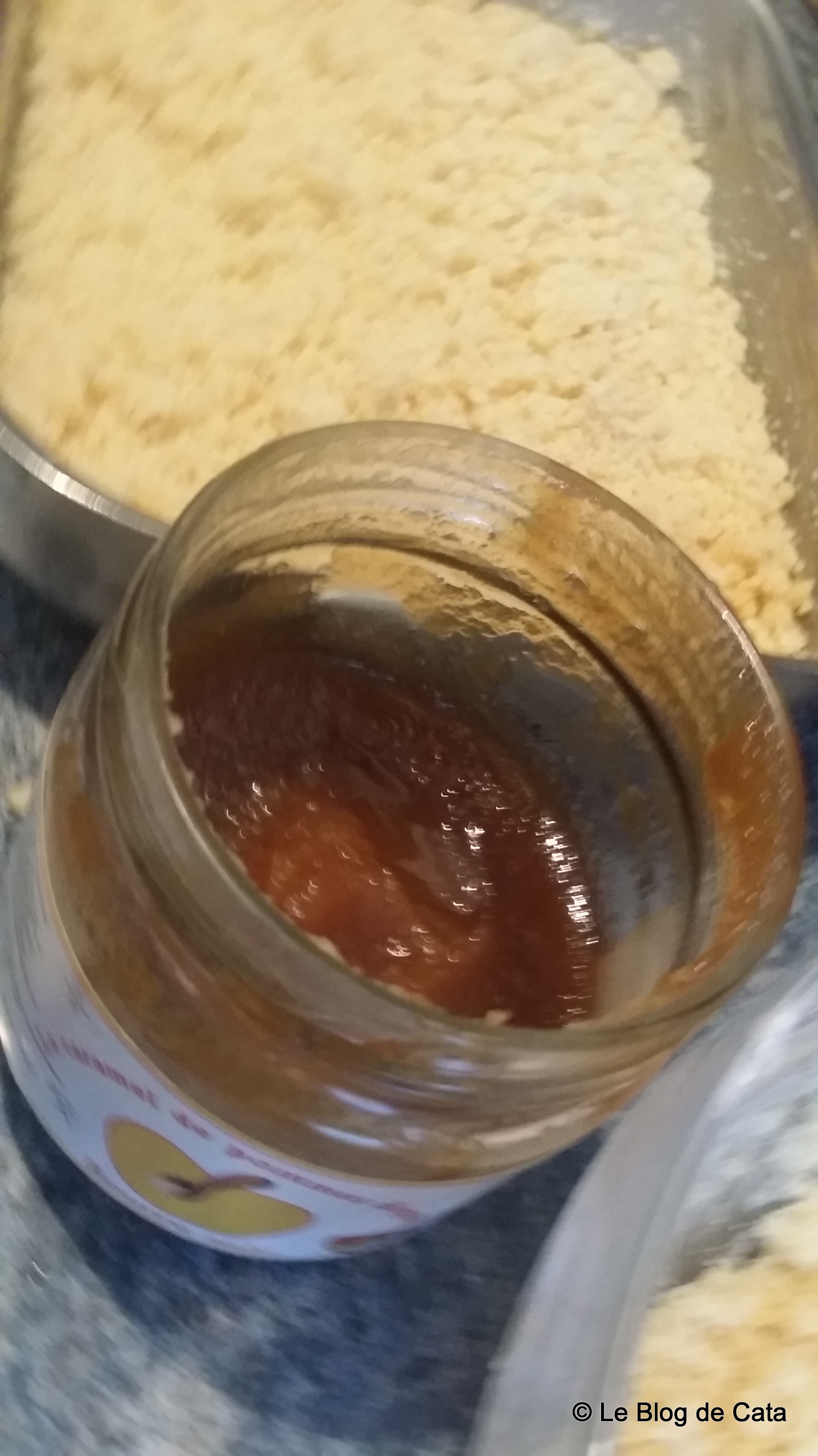 Desert prajitura cu compot de mere - Apfelmuskuchen